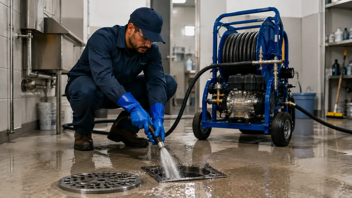 Floor Drain Hydro Jet Cleaning in Firebaugh