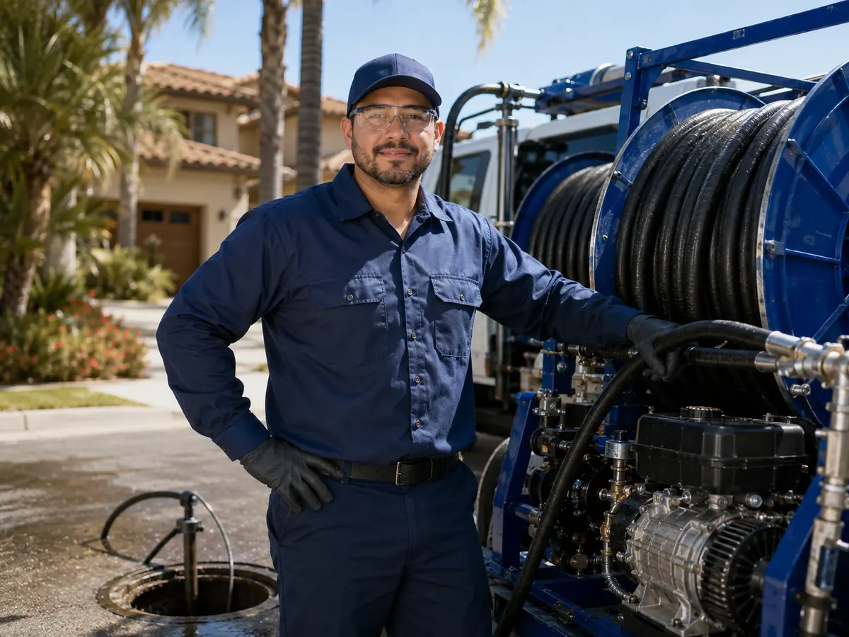 Hydro jet sewer cleaning in Firebaugh
