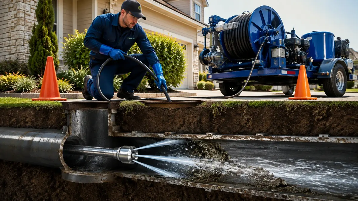 Main Sewer Line Hydro Jet Cleaning in Firebaugh